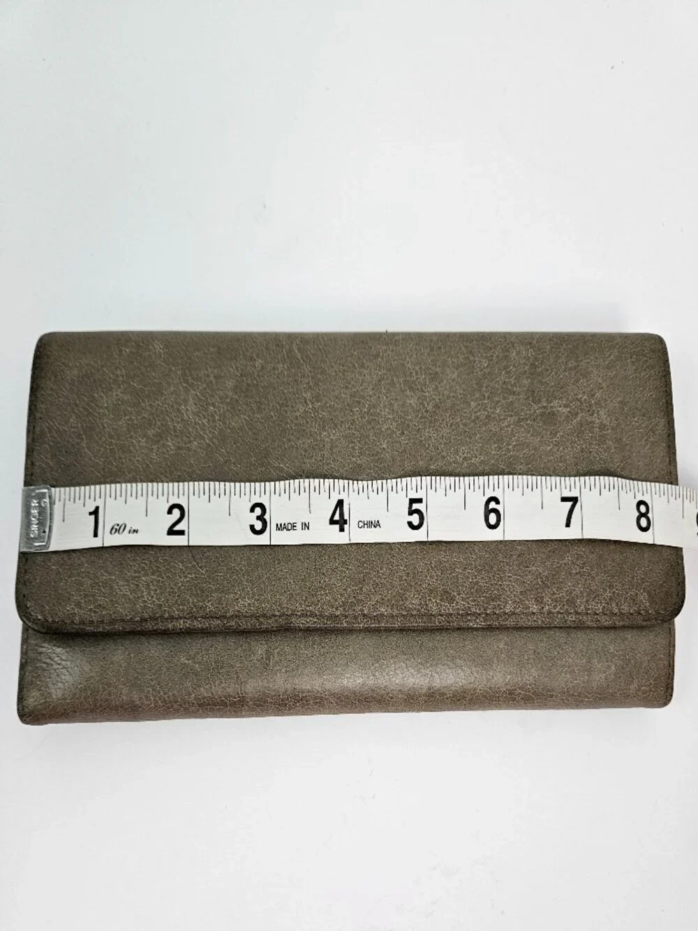 HOBO The Original Sadie Trifold Mushroom/Taupe Leather Wallet